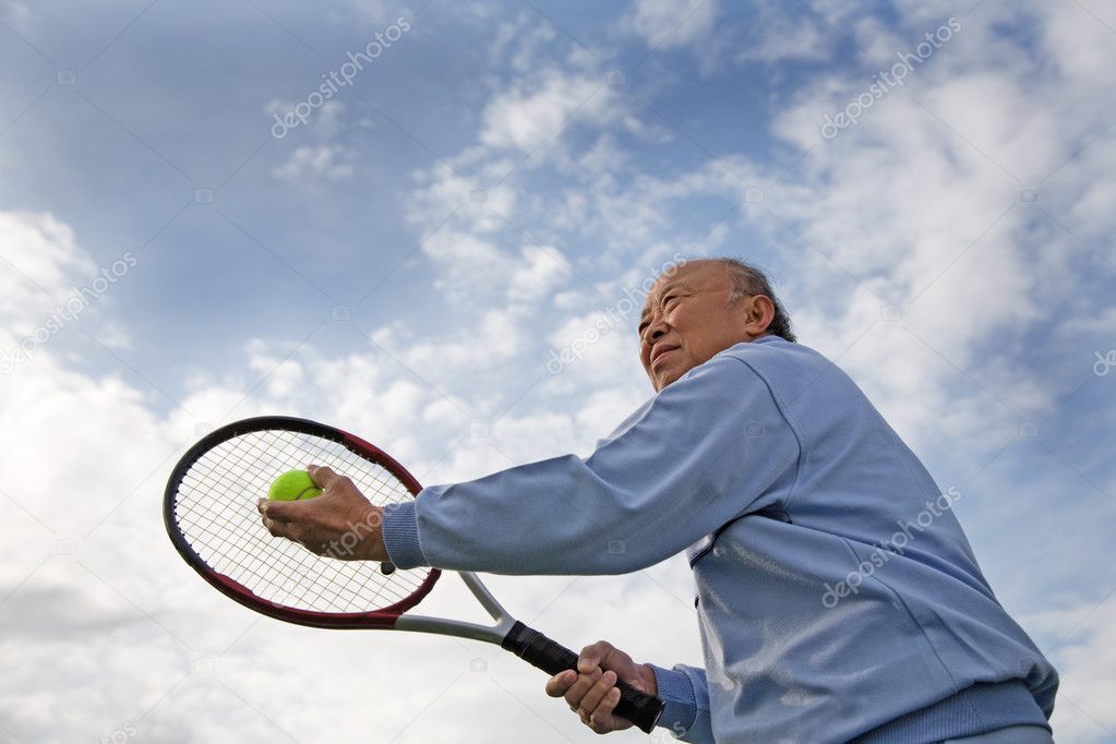 Senior tennis player