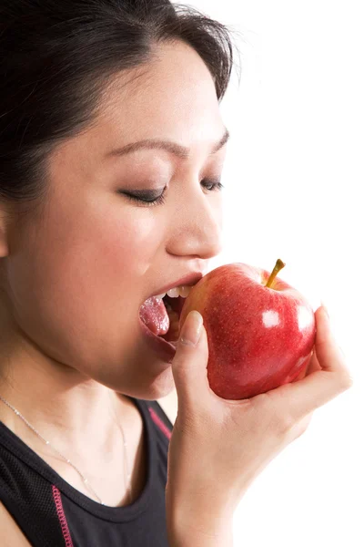 Manger des pommes — Photo