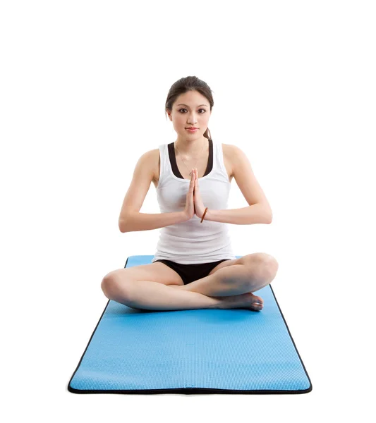 Asiatico donna yoga — Foto Stock