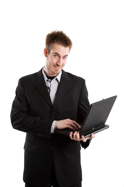 Biznesmen i laptopa — Zdjęcie stockowe