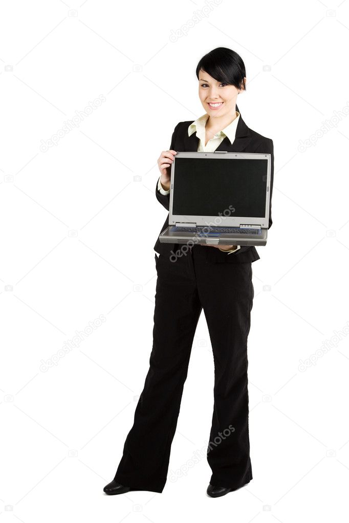 Businesswoman and laptop