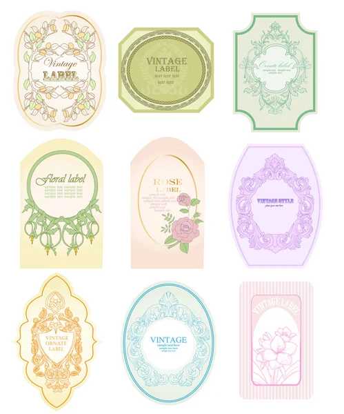 stock vector Vintage labels