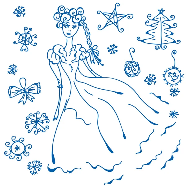 Winter doodle — Stock Vector