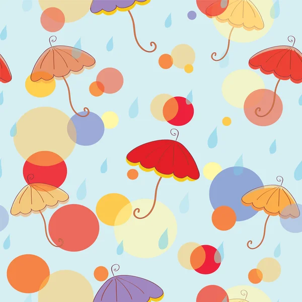 Nahtloses Muster mit Regenschirm — Stockvektor