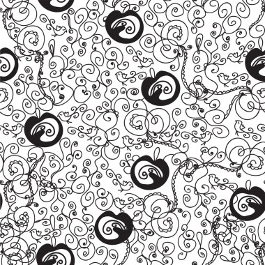 Retro graphic seamless pattern clipart