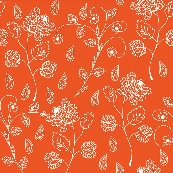 Floral motif orné sans couture — Image vectorielle