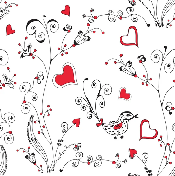 Безшовний квітковий романтичний візерунок — стоковий вектор
