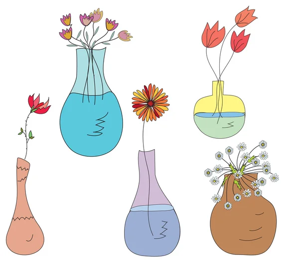 Collection of vases — Stock Vector