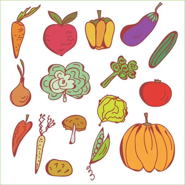 野菜のスケッチ — ストックベクタ