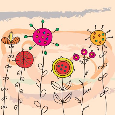 Background with flowers clipart