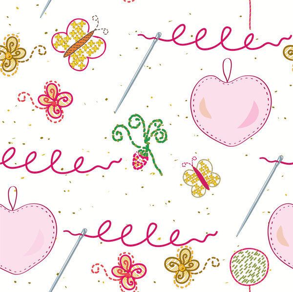 Seamless embroidery pattern