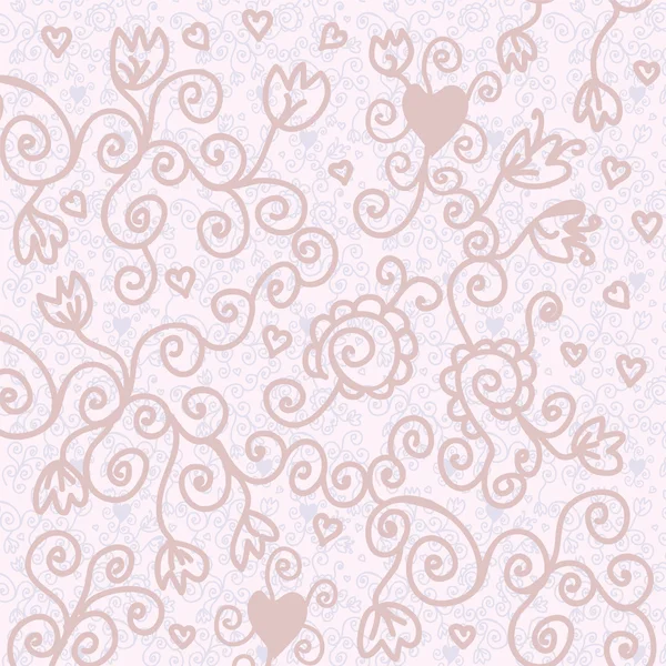 Fond Floral Romantique Aux Couleurs Pastel — Image vectorielle