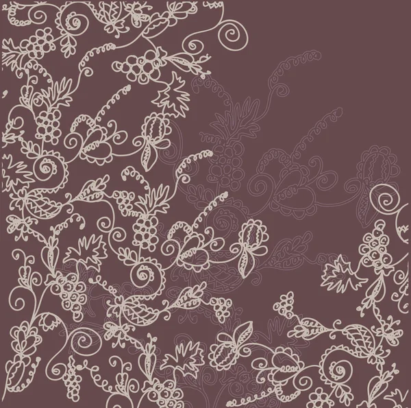Arrière-plan floral orné — Image vectorielle