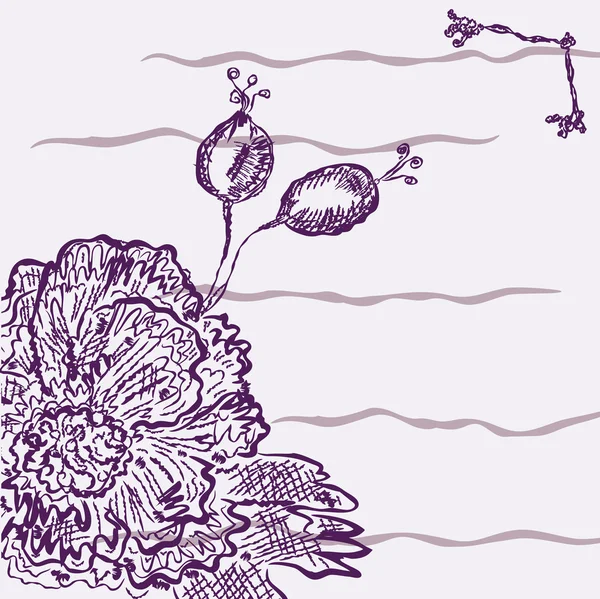 Hintergrund mit Rose Blume — Stockvektor