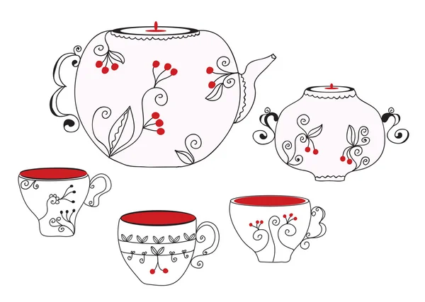 茶具 — 图库矢量图片
