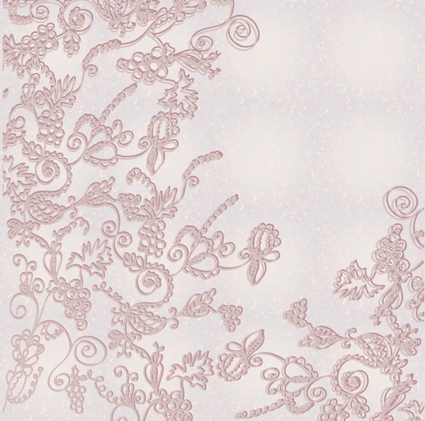 Groeten floral kaart met de tedere patroon — Stockvector