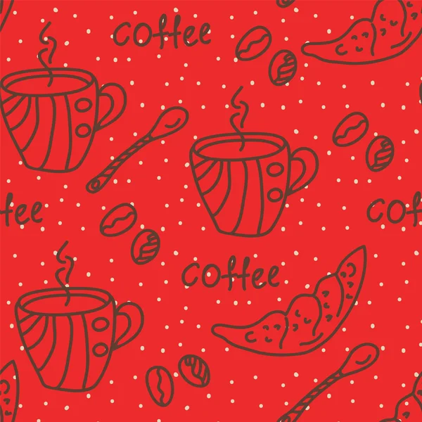 Coffee seamless wallpaper — Stock Vector