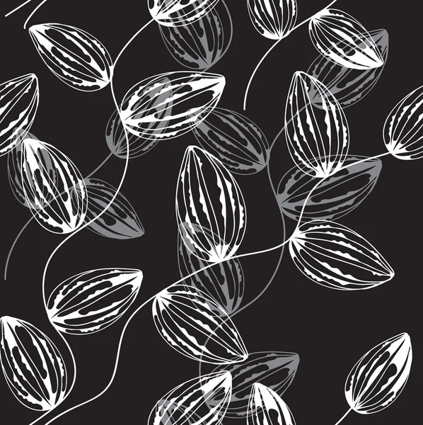 Modèle graphique sans couture des feuilles — Image vectorielle