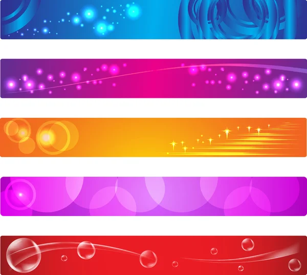 Vector set of colorful banners. — Stock Vector