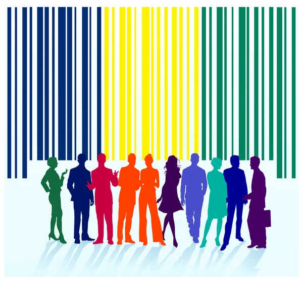 Bar code label, group — Stock Vector