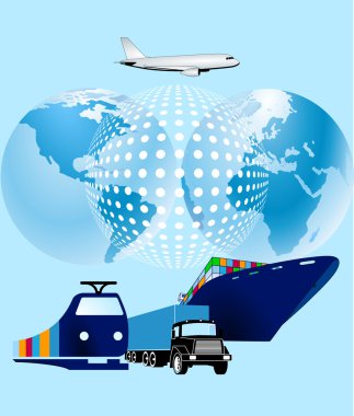 Cargo world-wide clipart