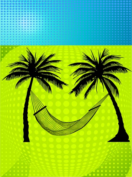 Palm-tuin — Stockvector