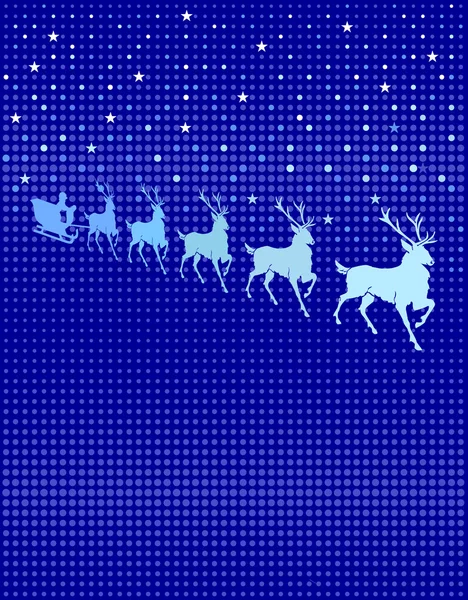 Reindeer in heaven — Stock Vector