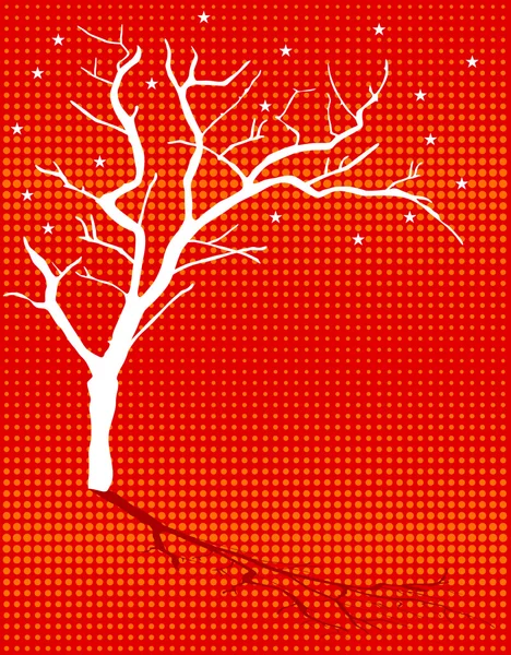 Winter season tree — Stock Vector