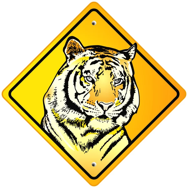 Tiger işaret — Stok Vektör