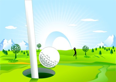 Hole in one clipart