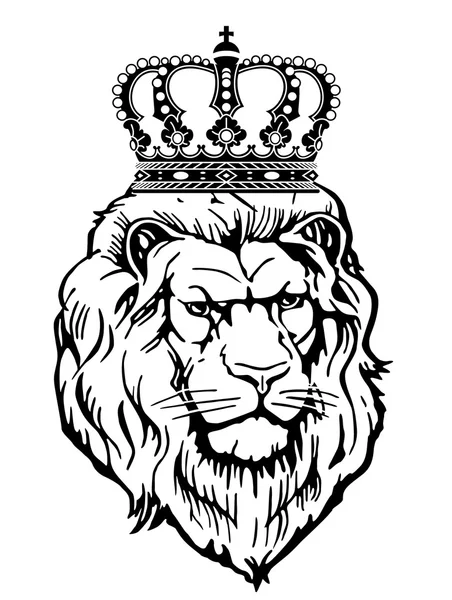 Heraldic animal with crown — Stock Vector