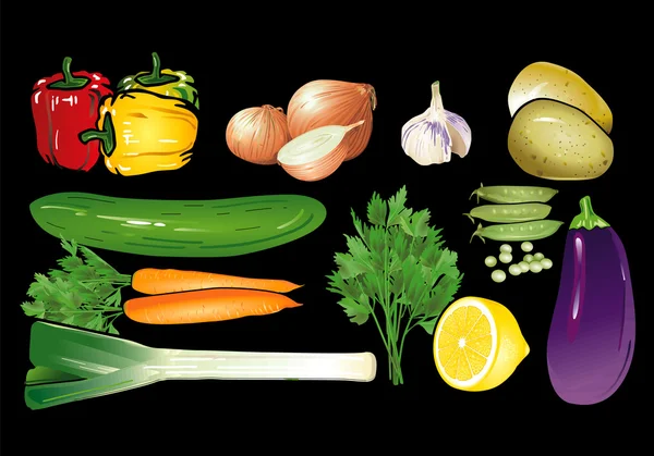 Färska grönsaker — Stock vektor