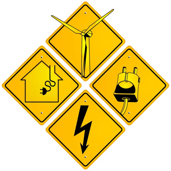 Electrical sign — Stock Vector