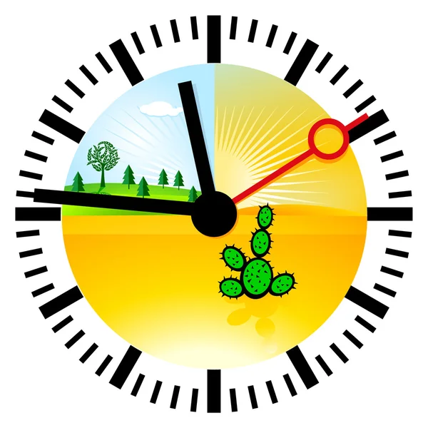 Climate change time — Stock Vector