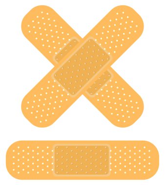 Band-aid on white, apply a plaster clipart