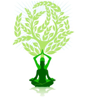 Meditation exercise clipart