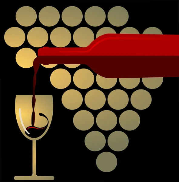 Spruzzi di vino rosso — Vettoriale Stock