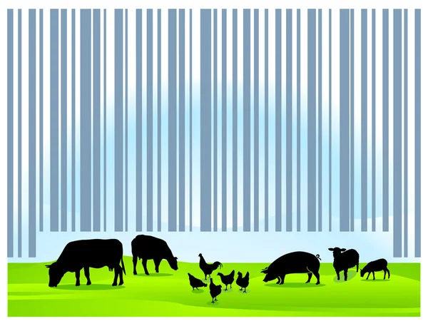 Barcode agriculture — Stock Vector