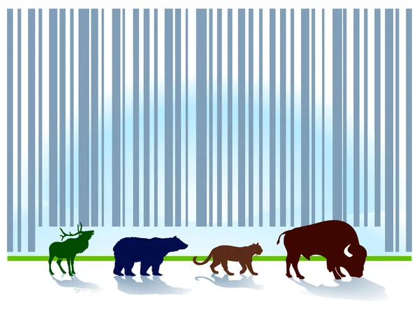 Código de conservação da fauna selvagem — Vetor de Stock