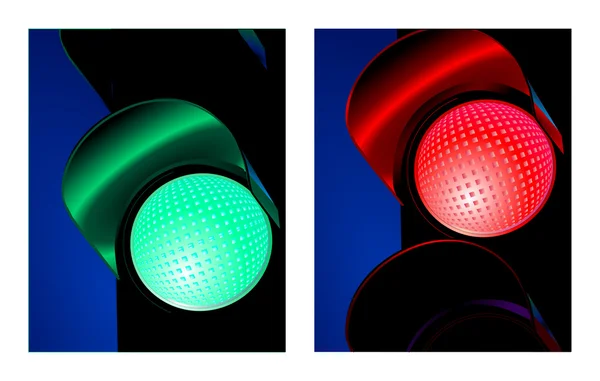 交通控制信号红色和绿色 — 图库矢量图片