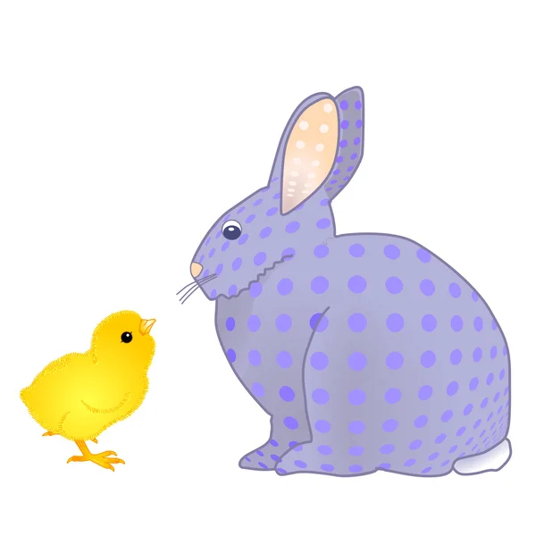 Кролик Цыпленок — стоковый вектор