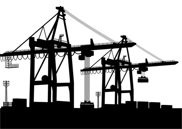 Containerterminal — Stockvektor