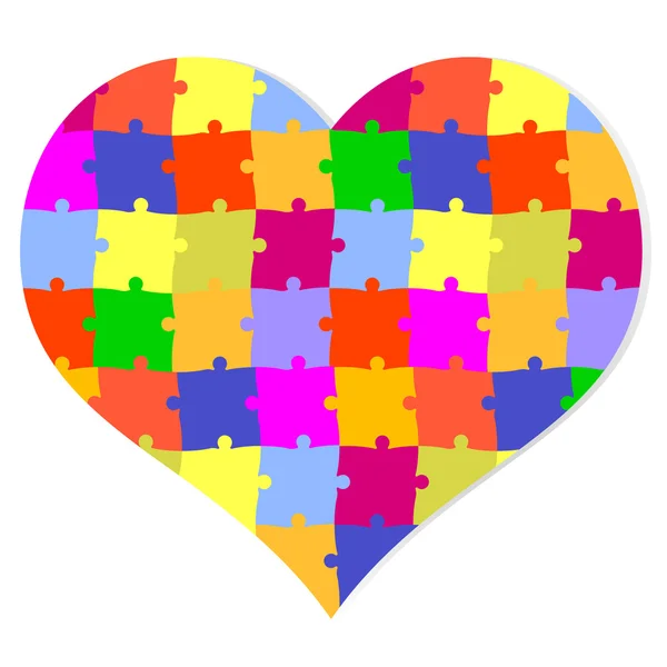 Puzzle corazón — Archivo Imágenes Vectoriales