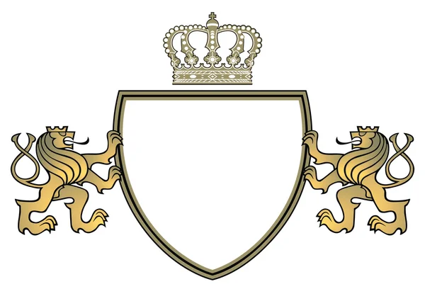 Герб Львами Короной — стоковый вектор