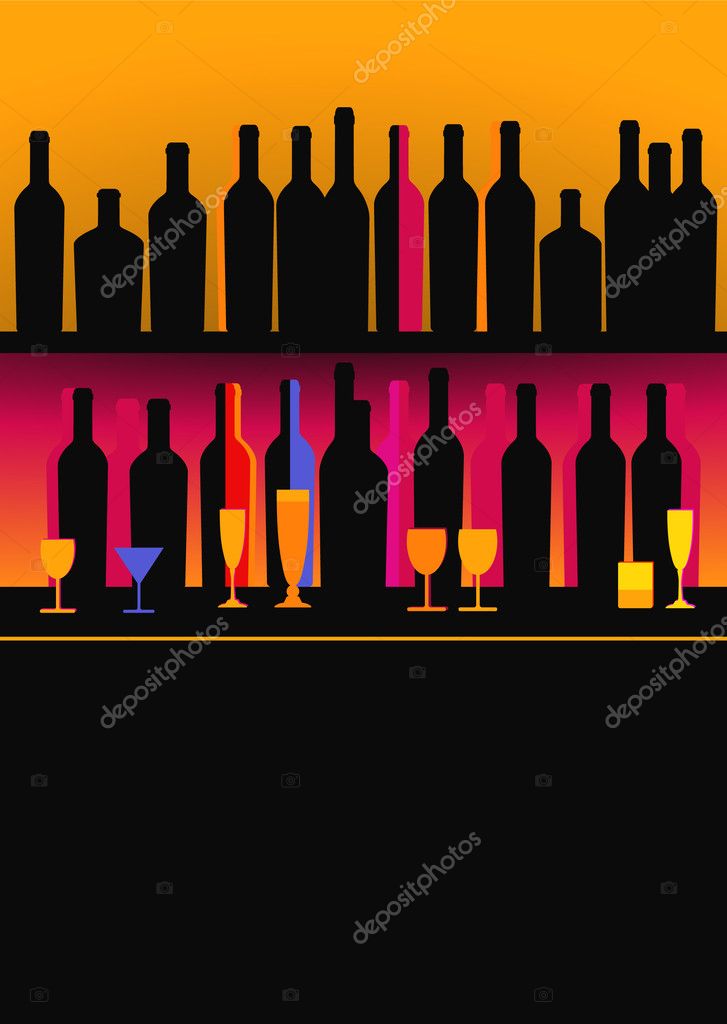 Bottles of spirits and liquor Stock Vector Image by ©scusi0-9 #4879655