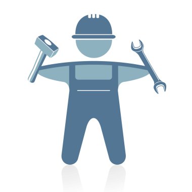 Craftsman with tools clipart