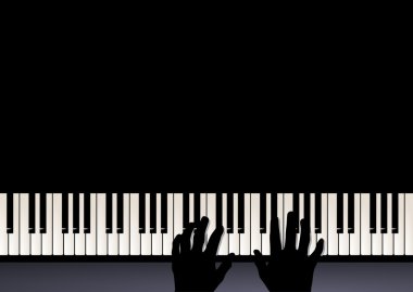 piyano çal, iki el müzik çalma