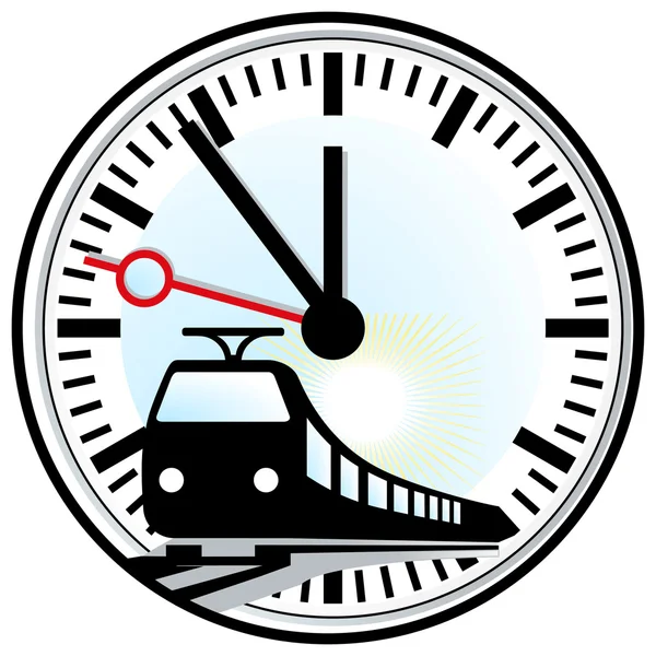 Regola del tempo ferroviario — Vettoriale Stock