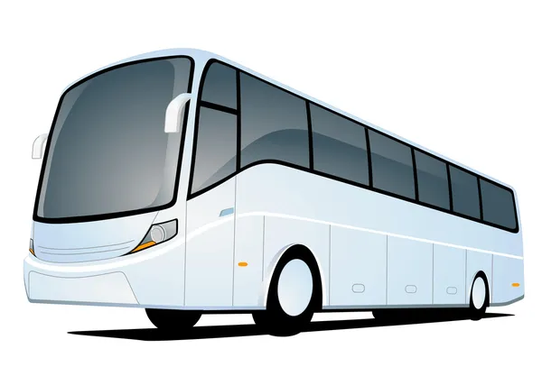 Beyaz otobüs — Stok Vektör
