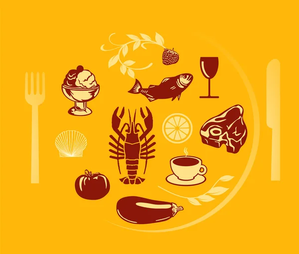 Restaurant Menu signe — Image vectorielle